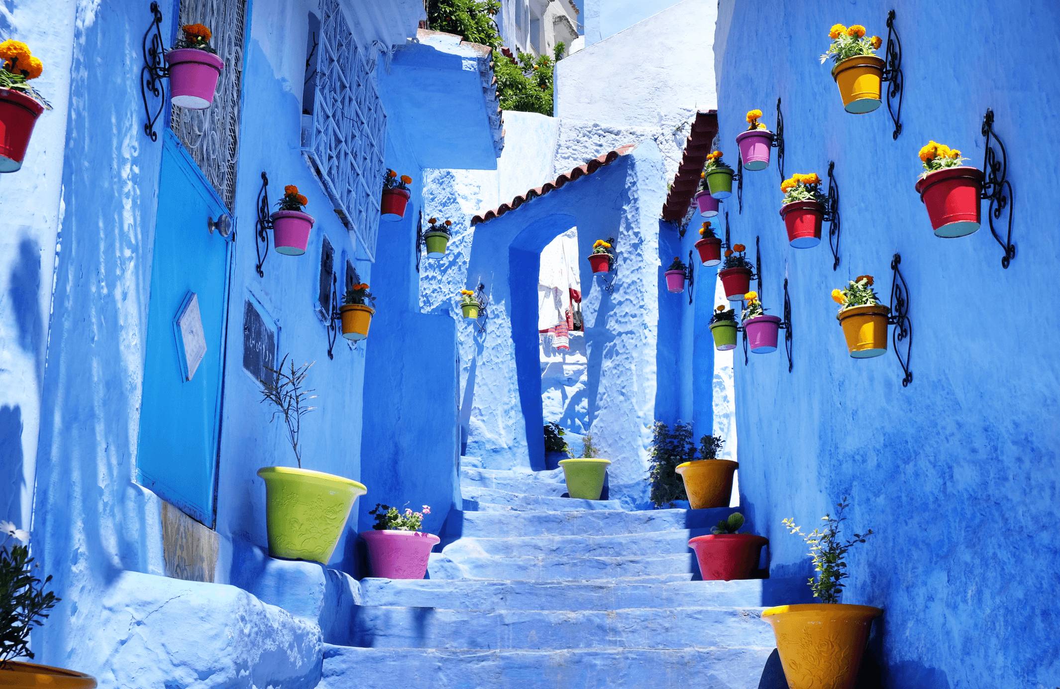 漫步藍色之城舍夫沙萬(Chefchaouen)，沉醉夢幻色彩