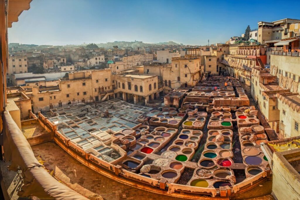 Panoramic,View,Of,The,Tannery,Fez,Morocco
