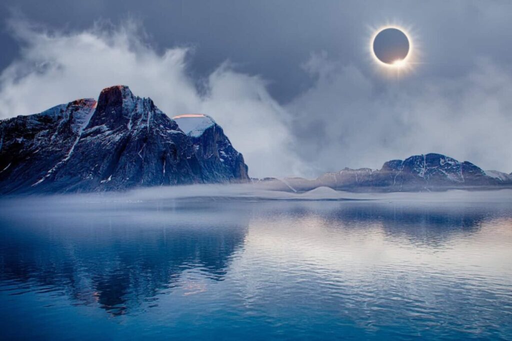 親眼觀測極晝日全蝕，感受天文奇景。